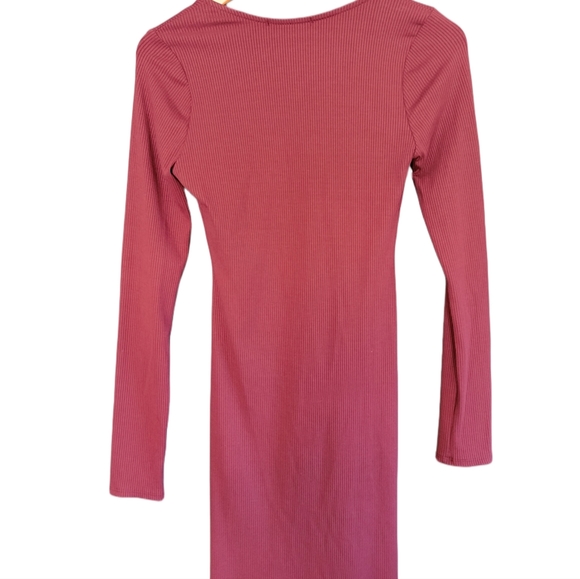 Lulu's Ribbed Mini Dress • Medium • Burgundy • NWT - Picture 2 of 3